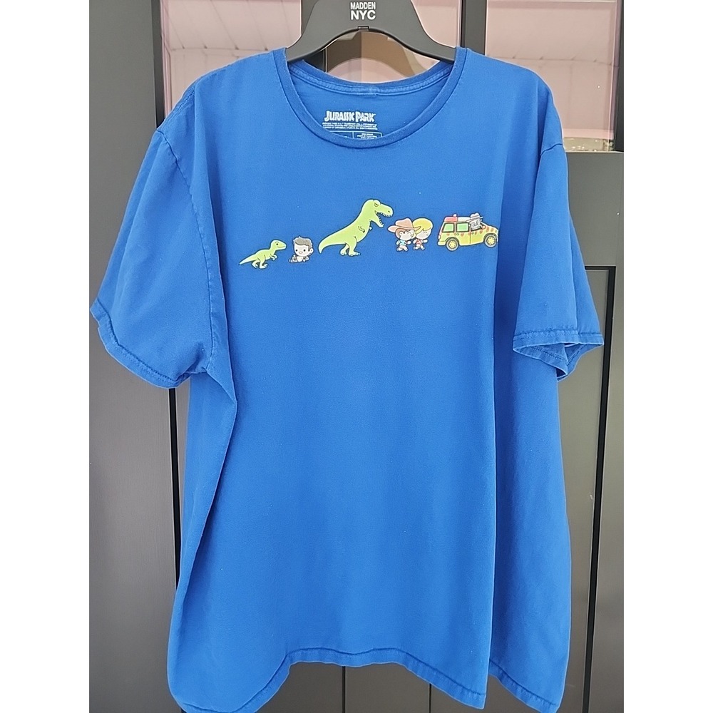 Mens‎ Jurassic Park Loot Crate Exclusive Blue Graphic Tee Shirt / Size 3X